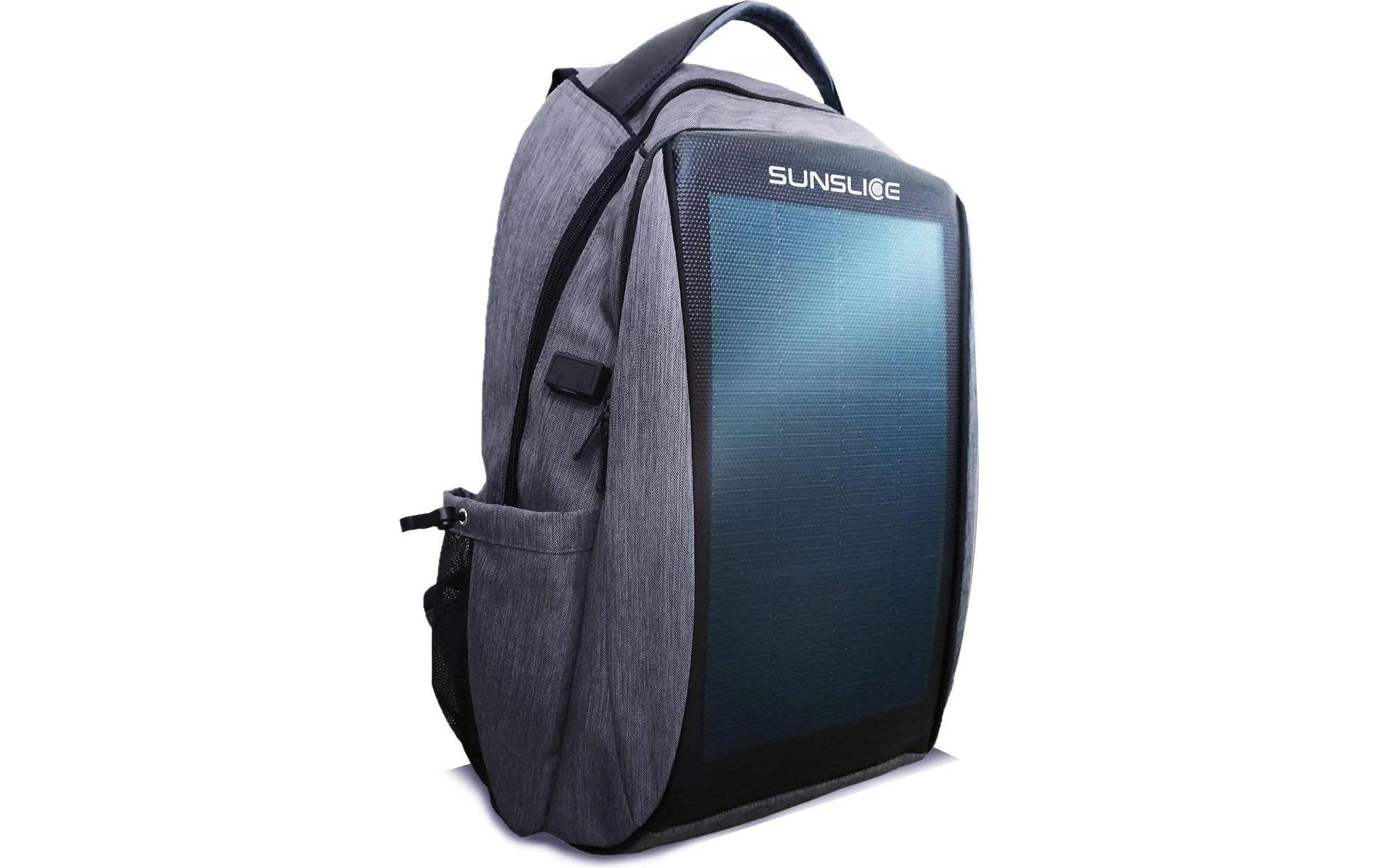SunSlicer Zenith - 8W Solar Backpack Grey Leichter, alltagstauglicher  Solarrucksack