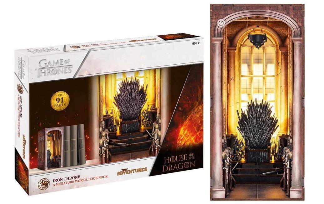 Tiny Adventures Iron Throne Dragon House Holzbausatz, inklusive LEDs