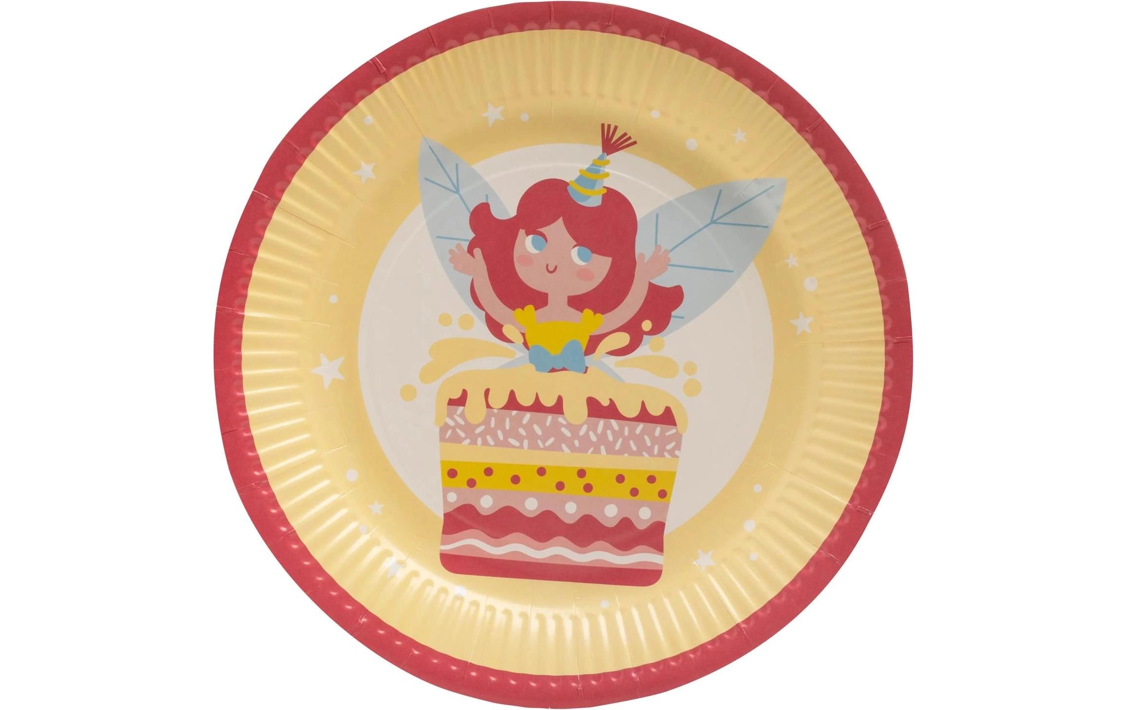 PRO nappe Pappteller Fee, 10 Stk. D: 23cm, Recyclingkarton, nicht  Mikrowelle