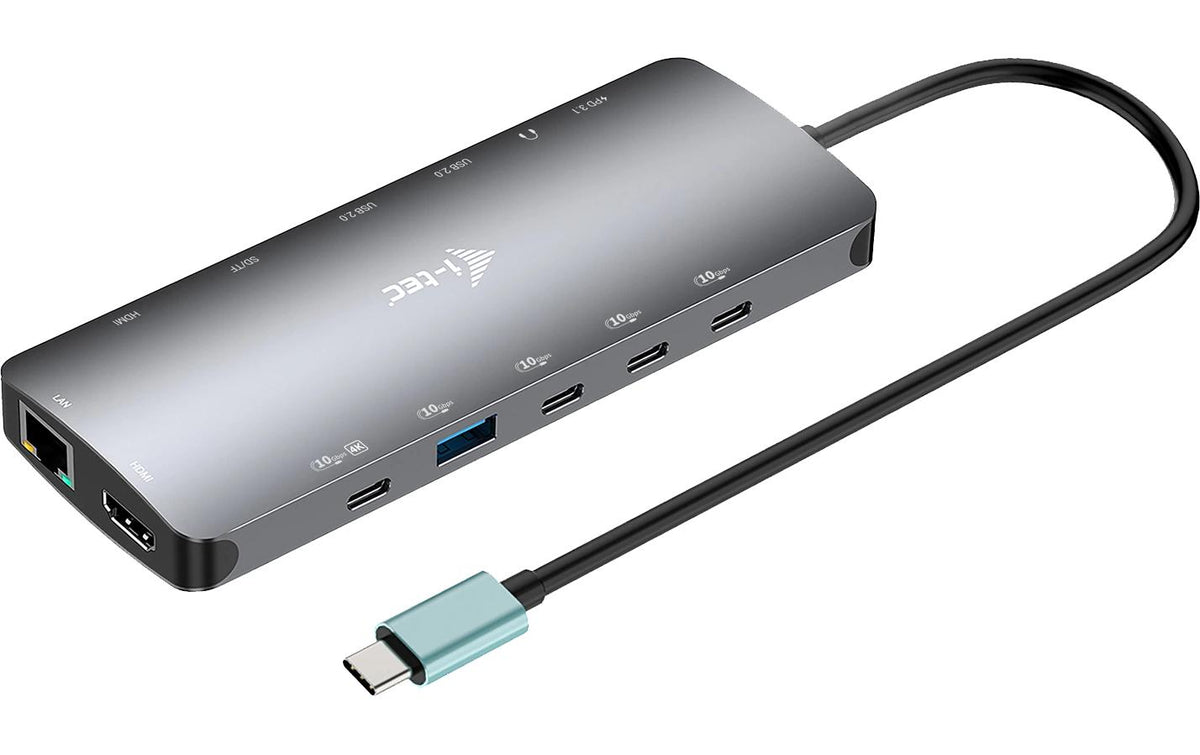 i-tec USB-C Metal Nano 3x Display Dock 2x HDMI 1x USB-C video, PD 140W