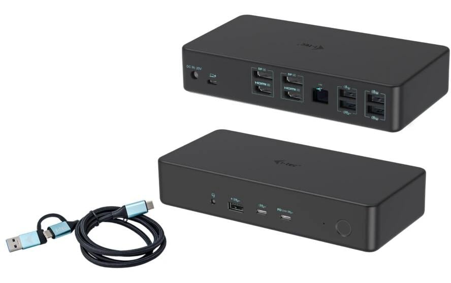 i-tec USB-C Thunderbolt 3.0 Dockingstation Prof. Dual 4K Display Dock Gen2, PD 100W