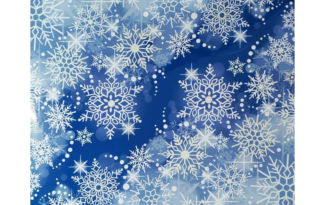 Dameco Fensterbild Schneeflocken, 2 Sticker selbstklebend, Weiss, 21x59 cm