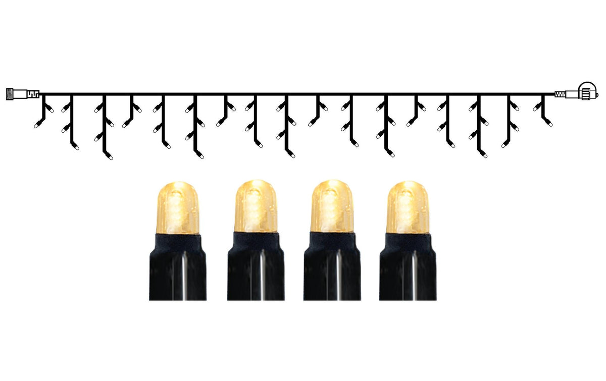 Star Trading System LED Extra Icicle 300x40cm, Schwarz, Warmweiss