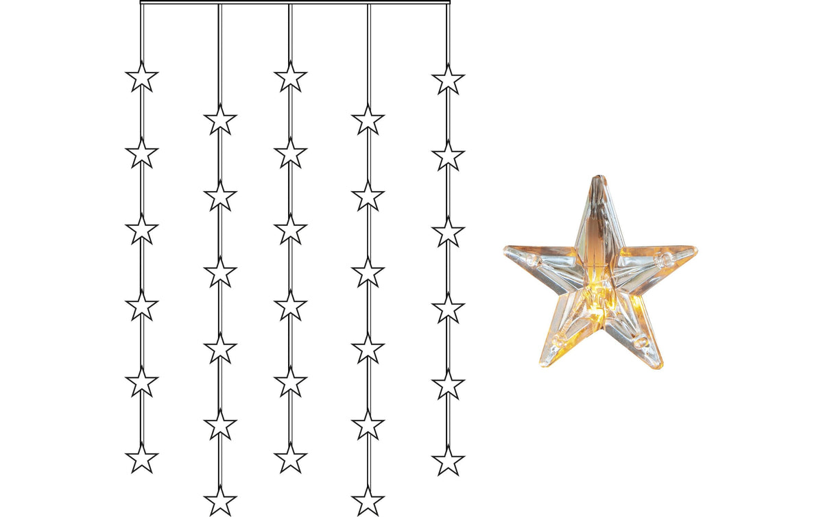 Star Trading Sternenlichtervorhang IP20, Warmweiss, 30 LED