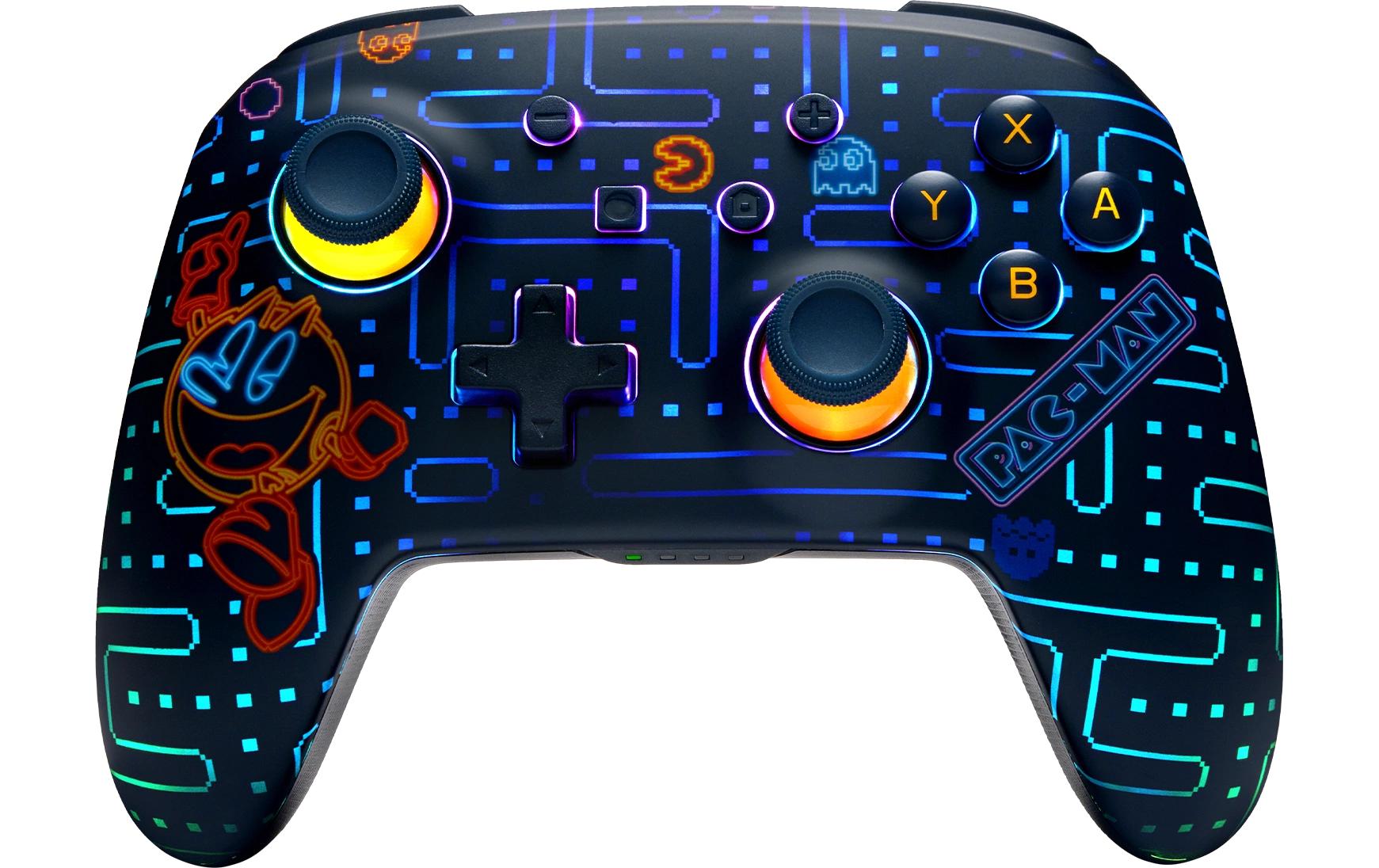PowerA Enhanced Wireless Contr - Pac Man Ne Pac Man Neon Arcade, Wireless, 30h Akku