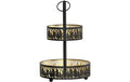Dameco Etagere Forest, Schwarz-Gold Metall, 19x37 cm (DxH)