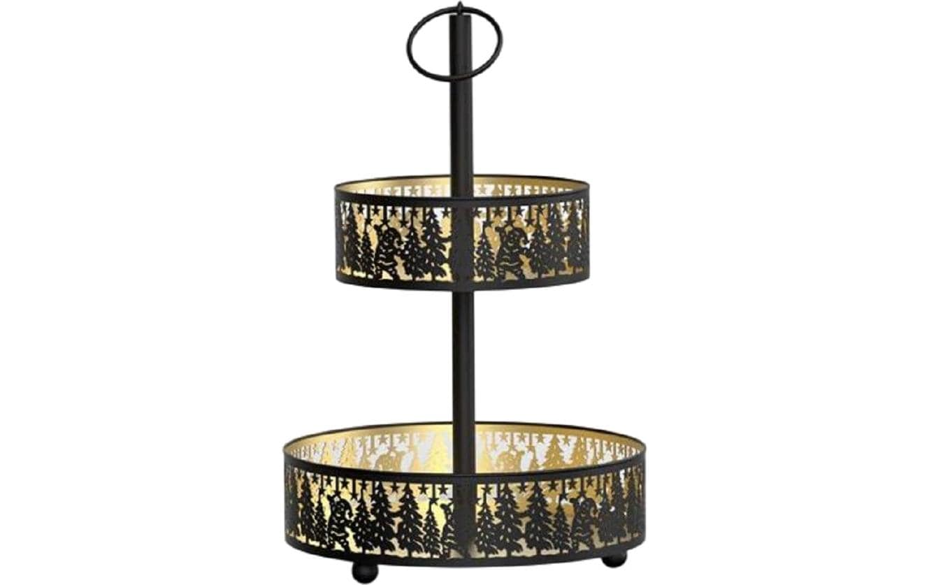 Dameco Etagere Forest, Schwarz-Gold Metall, 19x37 cm (DxH)