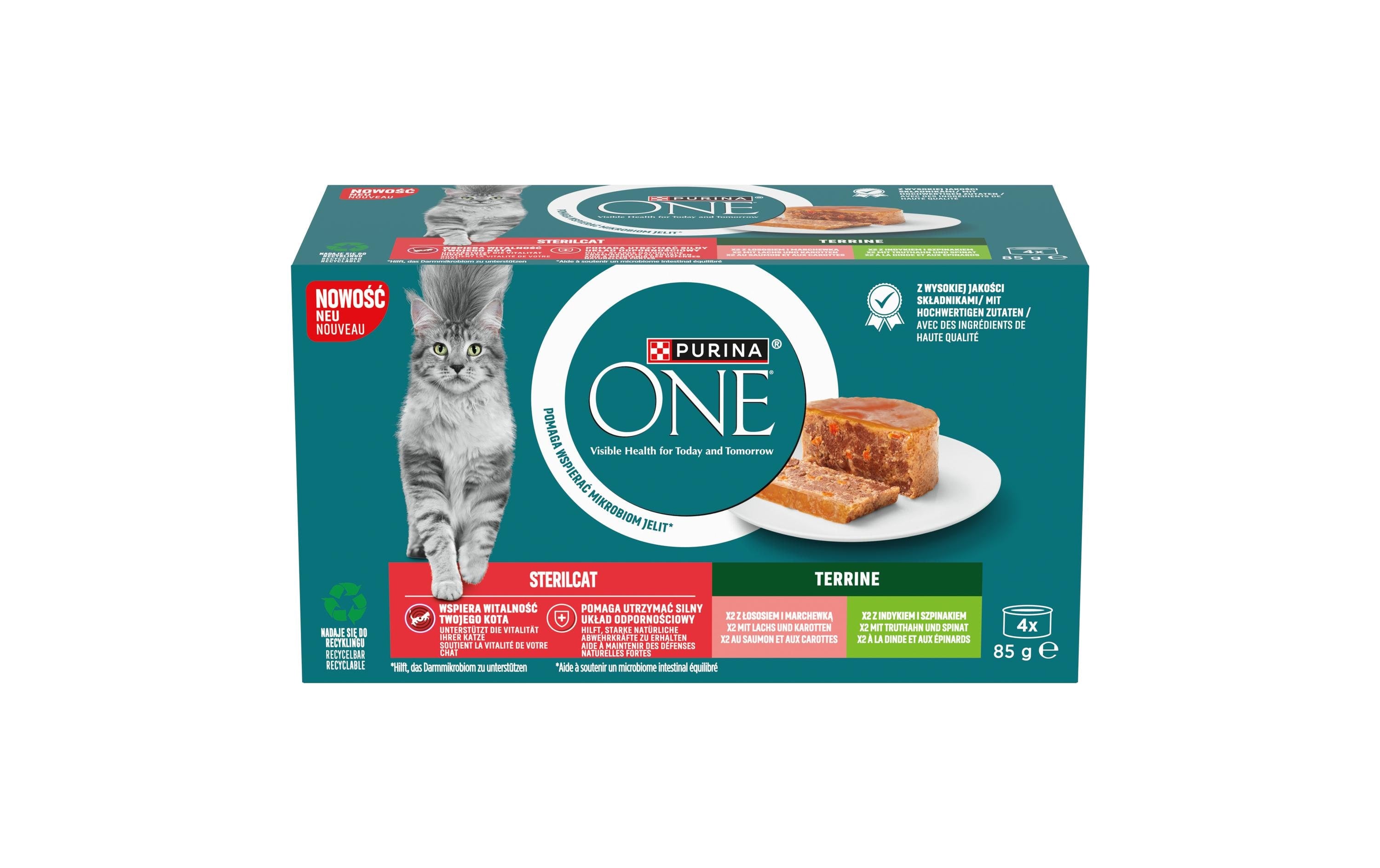 Purina One Terrinen Sterilcat Lachs 4x85g