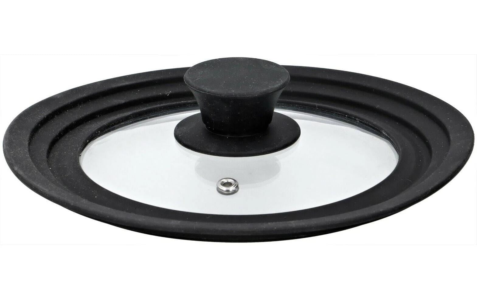 Alpina Glasdeckel für Töpfe und Pfannen 20 cm Durchmesser, Glas, Silikon