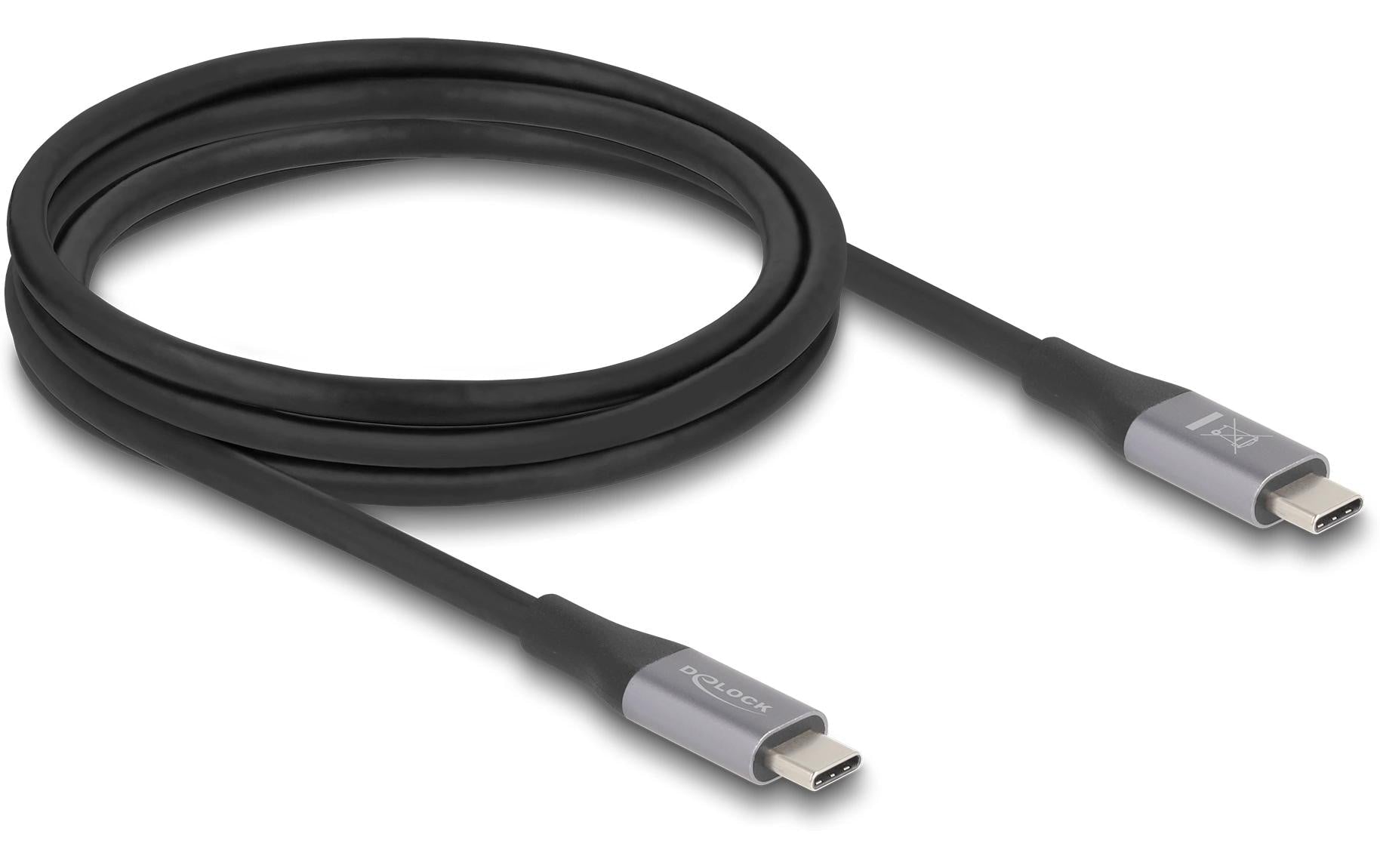 Delock USB4 40 Gbps, PD3.1, 240W, 2m max DP2.0, max 8K 60Hz