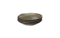 URBANARA Capela Teller Set 4Stk. ø20cm Olivgrün,Handgefertigt, Spülmaschinenfest