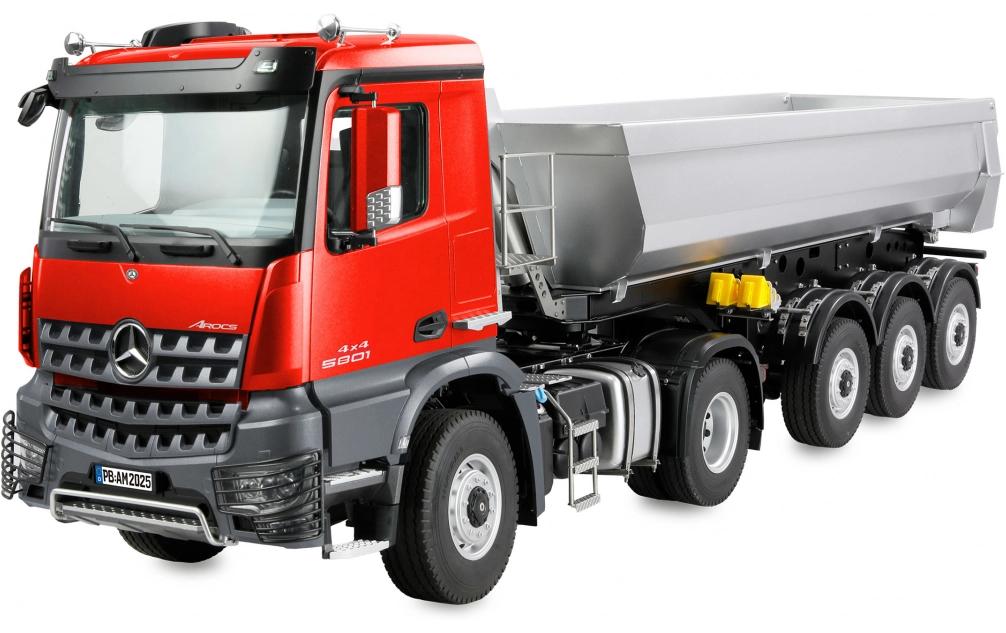 Amewi Mercedes-Benz Arocs Sattelzug mit Kippauflieger, rot