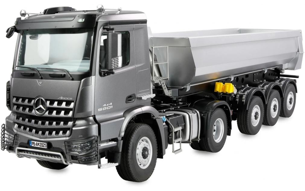 Amewi Mercedes-Benz Arocs Sattelzug mit Kippauflieger, anthrazit