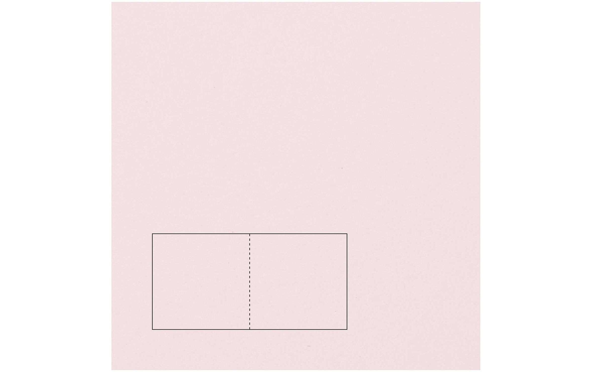 Rico Essentials Karte quadratisch Rosa, 50 Stück, 220 g/m²