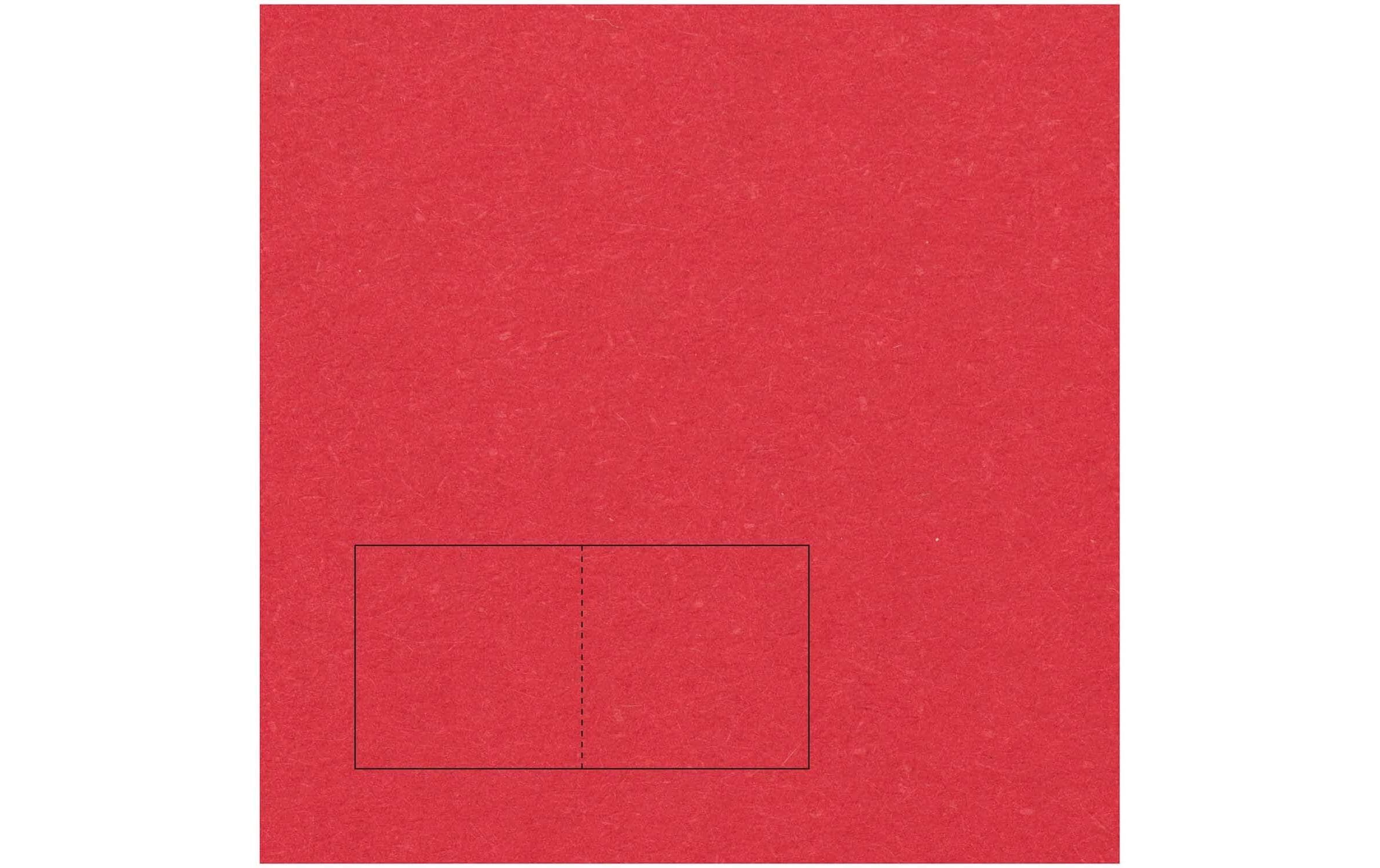 Rico Essentials Karte quadratisch Rot, 50 Stück, 220 g/m²