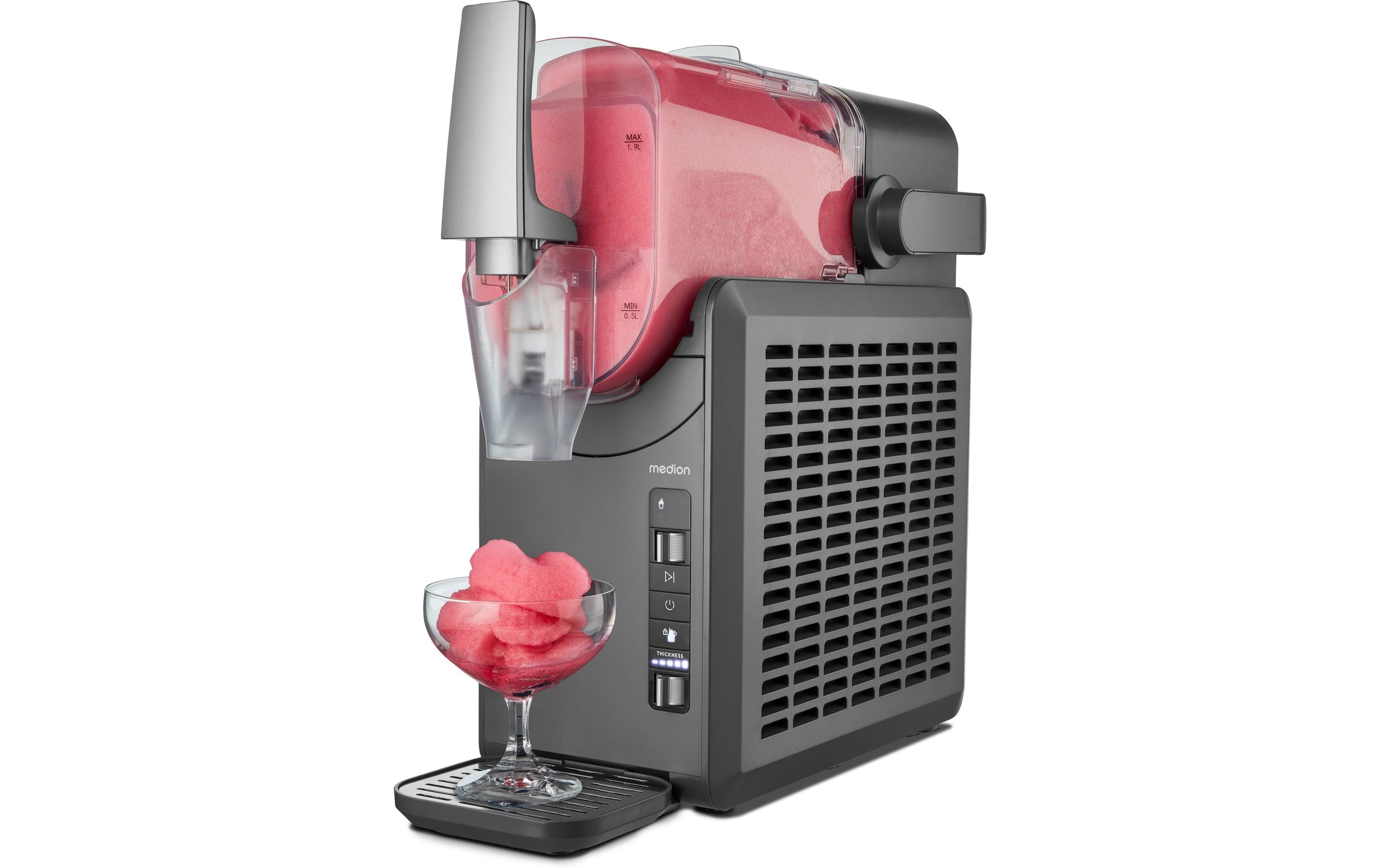 MEDION® LIFE Slush Ice Maker 2,6 L Slush-Eis Kapazität, 5 Modi