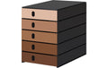 Styro Schubladenbox styroval öko color flow 5 Schubladen mocca / schwarz