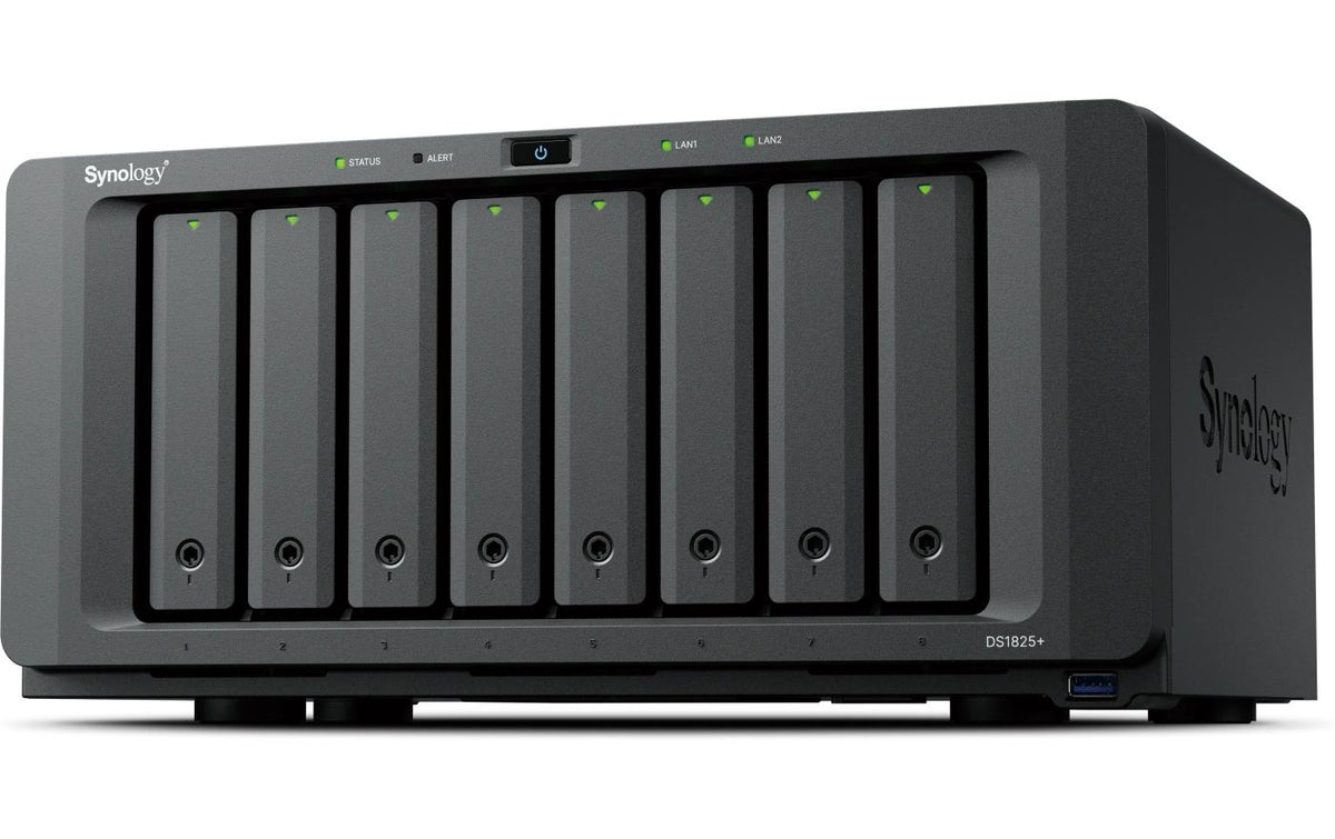 Synology DS1825+, 8-bay NAS AMD Ryzen V1500B CPU, 8GB DDR4