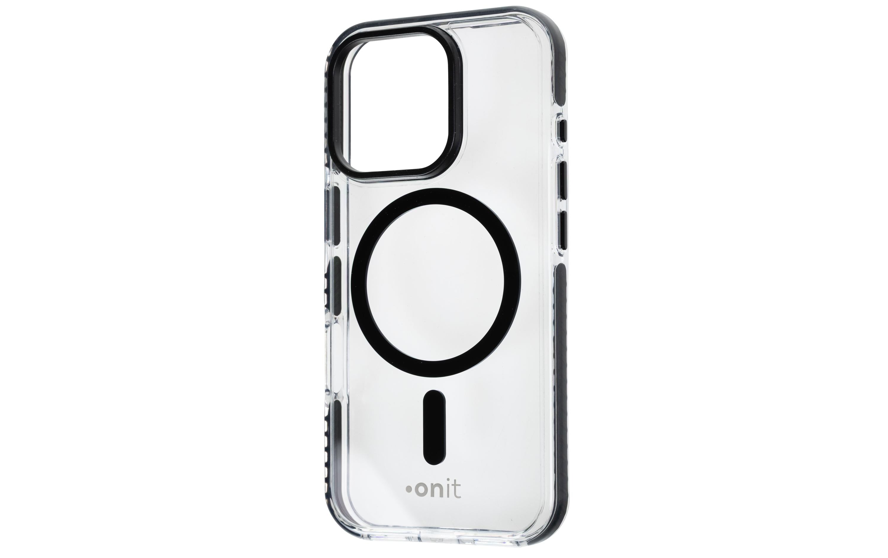 onit Back Cover Mill.Std. iPhone 16 pro transp.schw / Magsafe / Mill.Std.3m / GRS