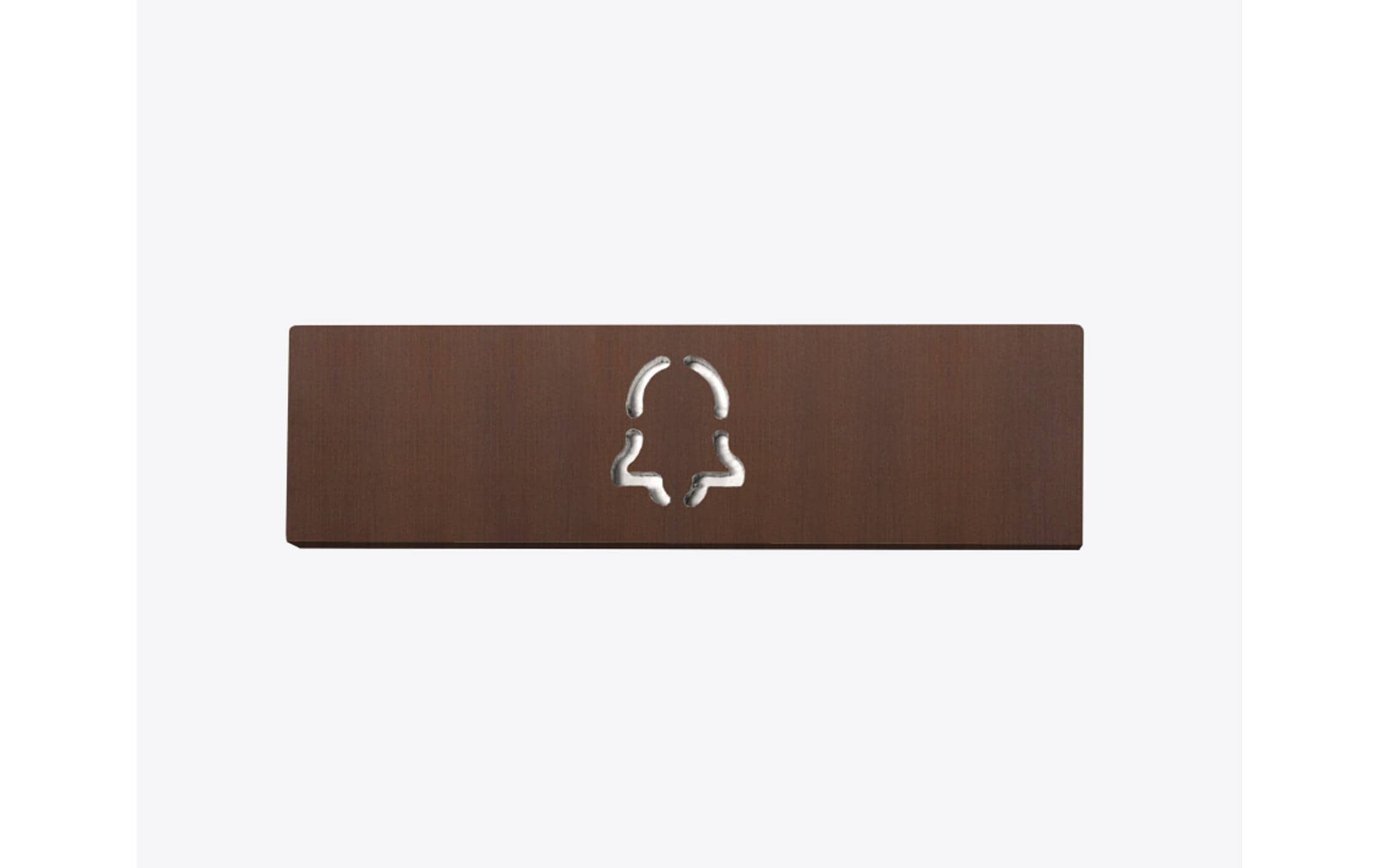 Doorbird Namensschild D21x Echte Baubronze, Glockensymbol