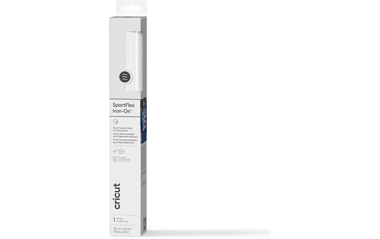 Cricut Aufbügelfolie Sportflex weiss 1 Rolle à 30 x 61 cm