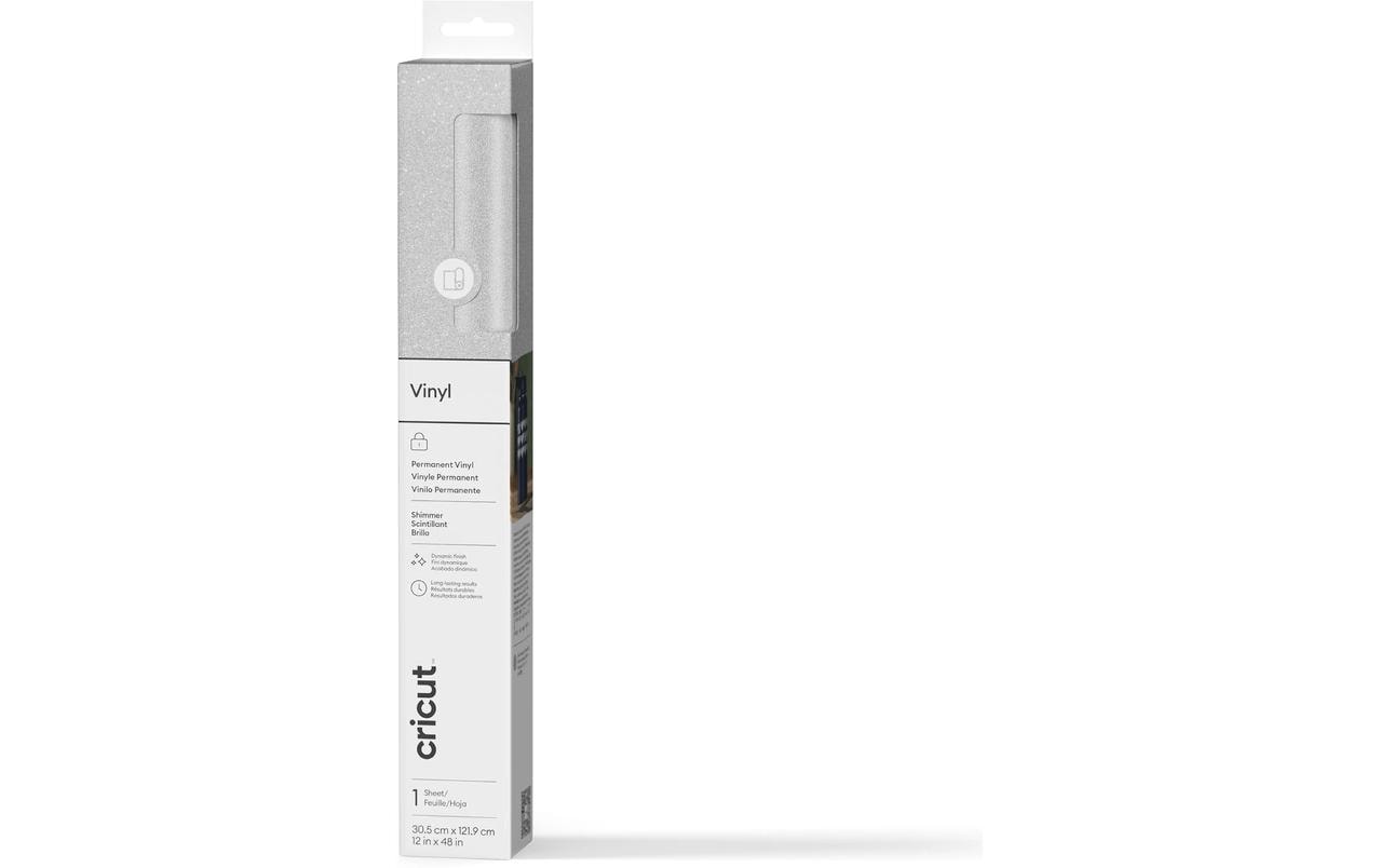 Cricut Vinylfolie Permanent Glanz Silber 1 Rolle à 30.5 x 122 cm