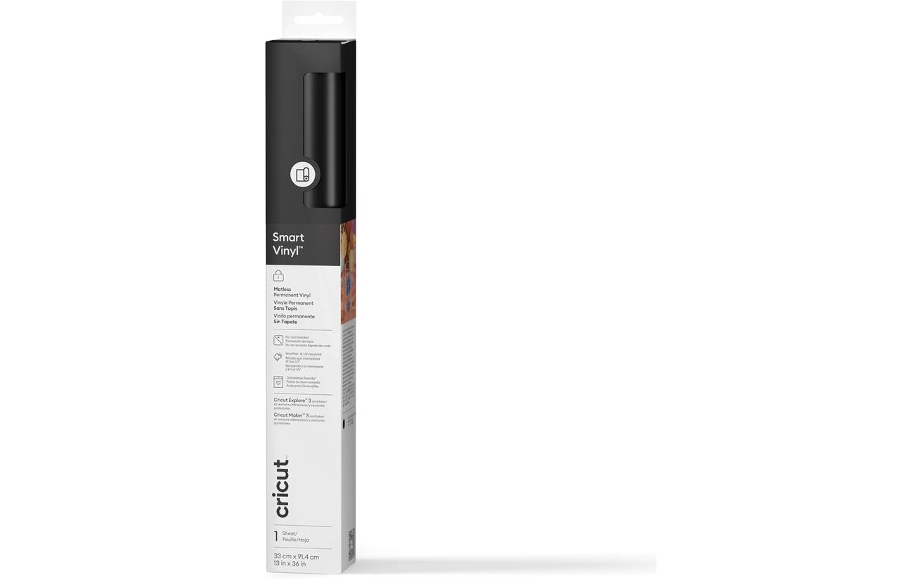 Cricut Vinylfolie Smart Permanent Schwarz 1 Rolle à 33 x 91.4 cm