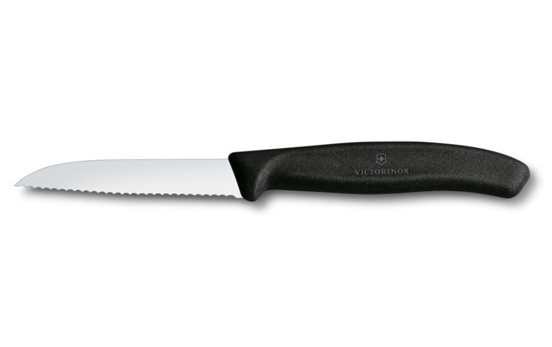 Victorinox Swiss Classic Gemüsemesser 8cm 1 Stk. schwarz, Wellenschliff, 8cm
