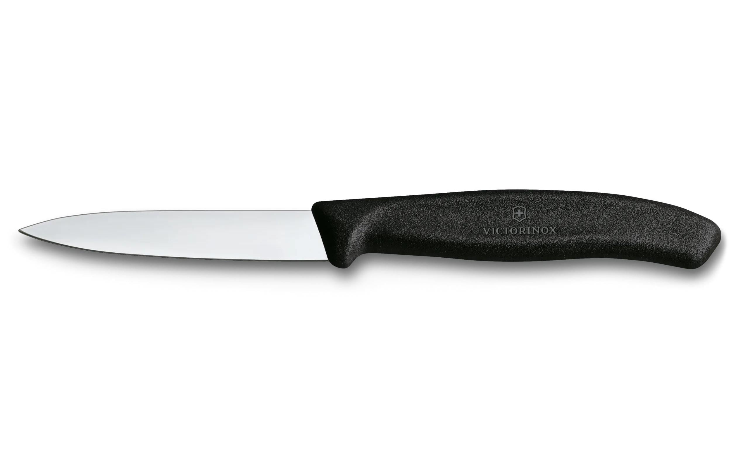 Victorinox Swiss Classic Gemüsemesser 8cm 6 Stk. schwarz, Gerader Schliff, 8cm