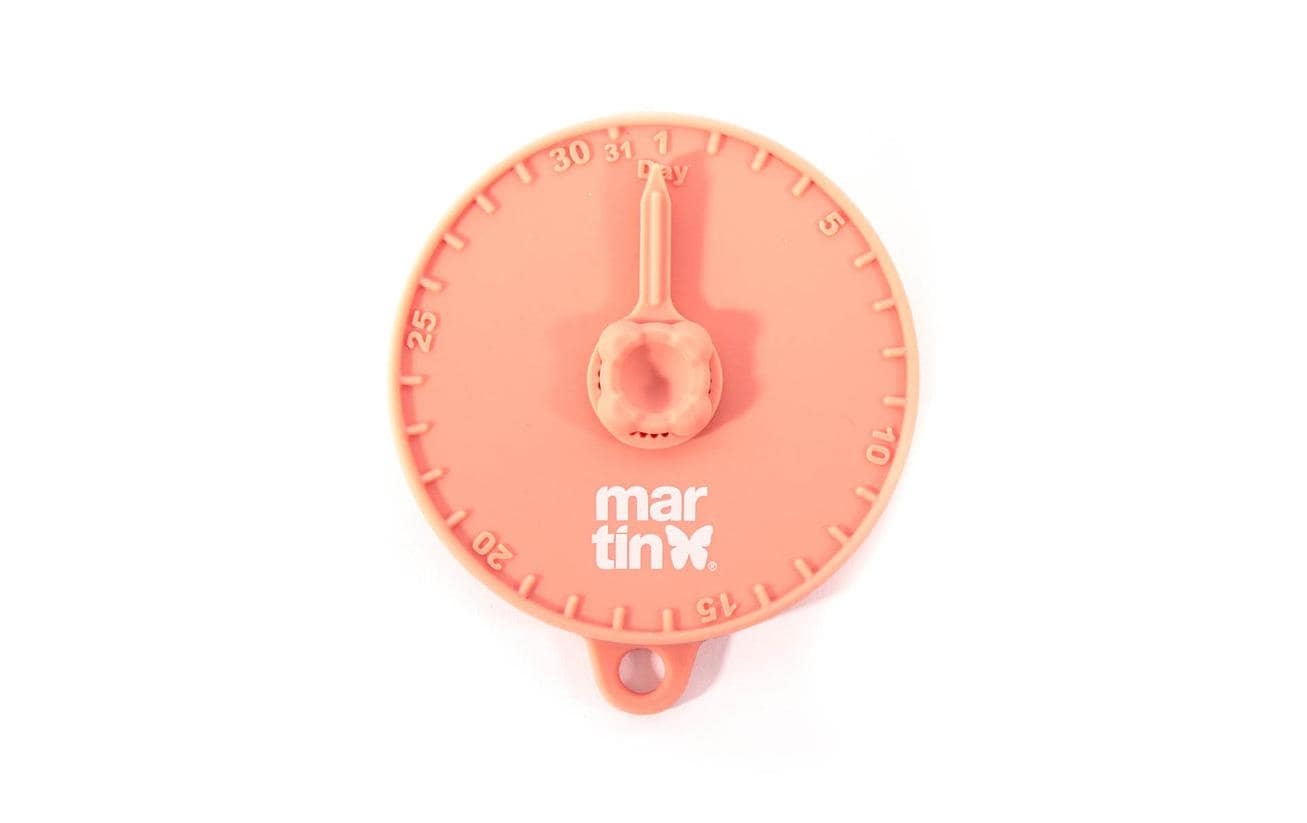 Martin Sellier Dosendeckel Ø10cm rosa mit Zeiger