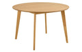 AC Design Esstisch Roxby Eiche Furnier, Gummibaumholz, Ø120x76 cm
