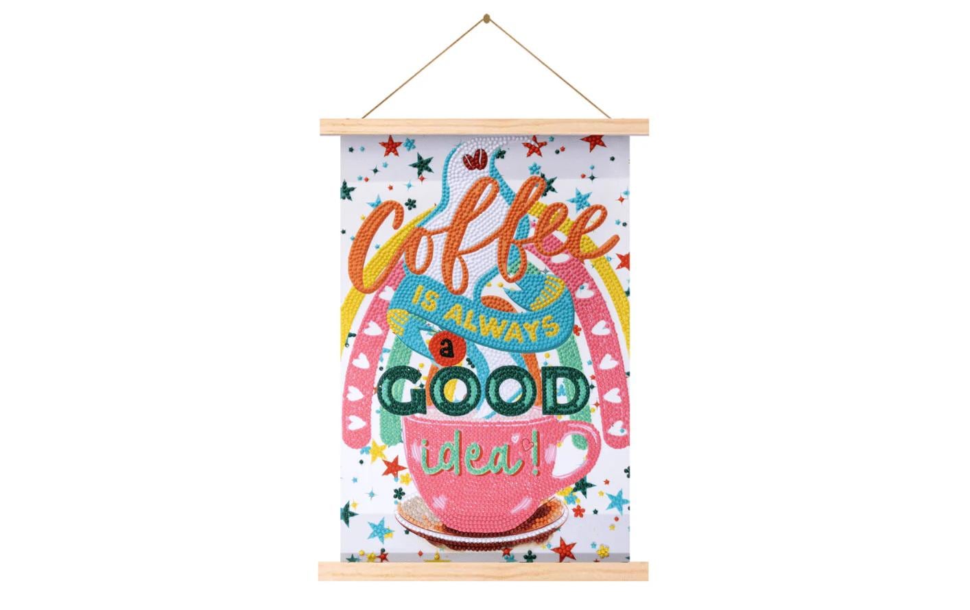 Mini Crystal Art Scroll Kit Coffee 20x30cm