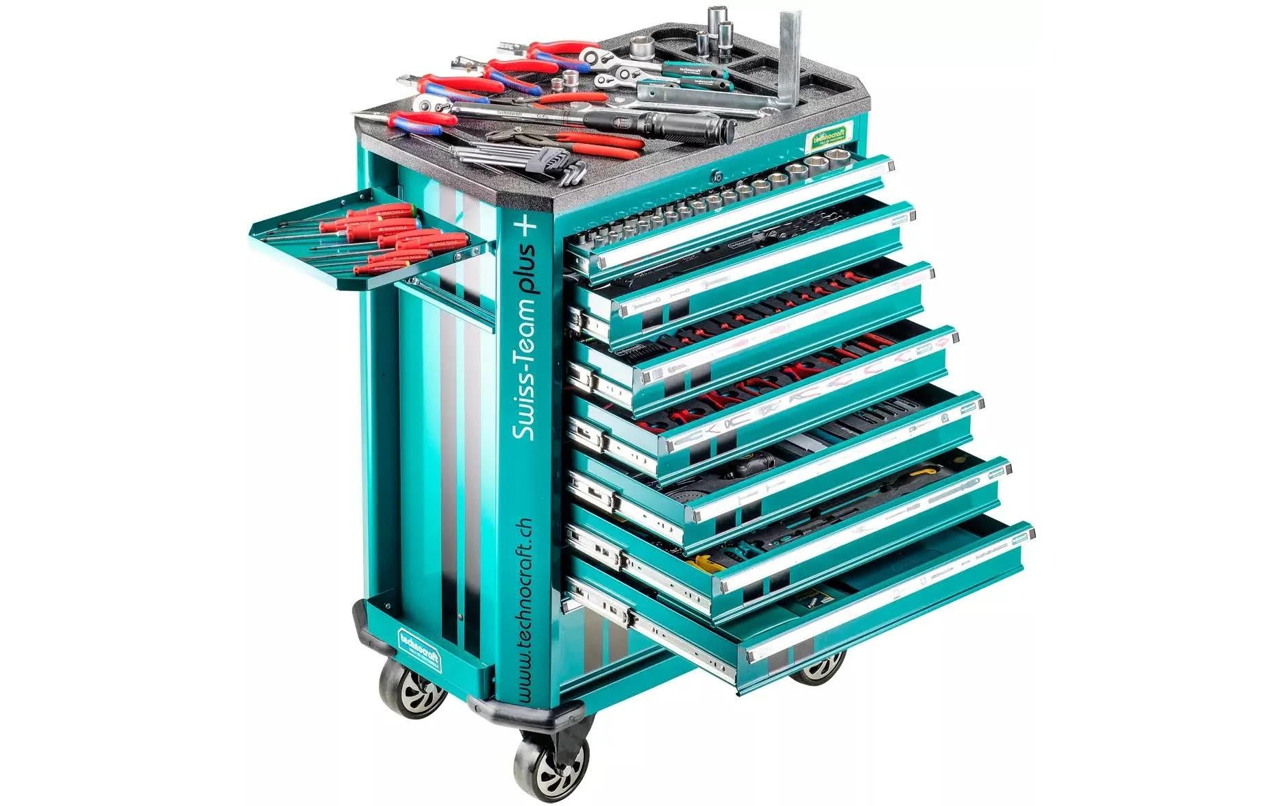 TECHNOCRAFT Werkstattwagen SWISS TEAM PLUS+ PRO, 743-tlg