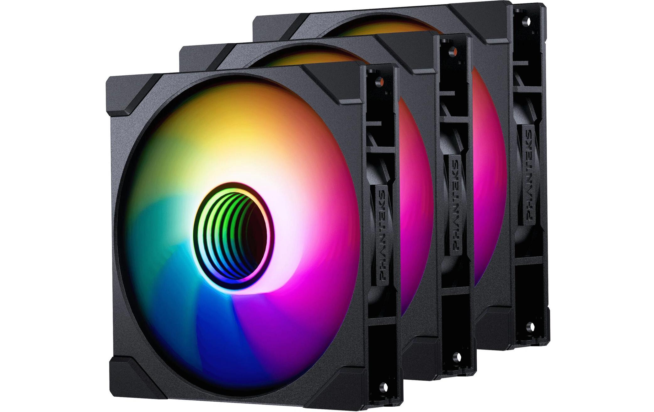Gehäuselüfter M25 D-RGB REV 140 3er 140x140x25mm, 3er. Schwarz
