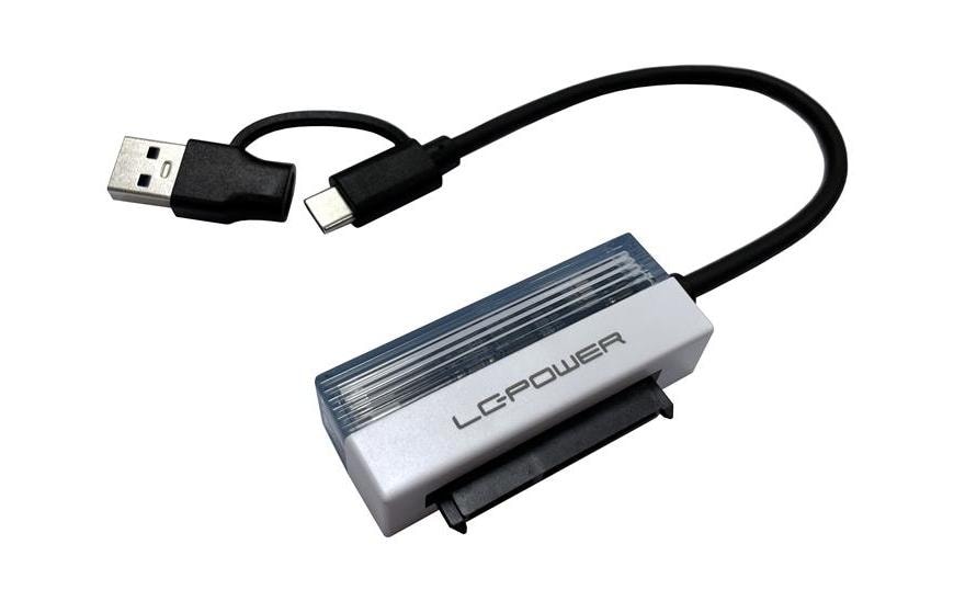 LC Power LC-ADA-USB-SATA-25 USB-Adapter mit bis zu 5 Gb/s (USB 3.2 Gen 1×1)