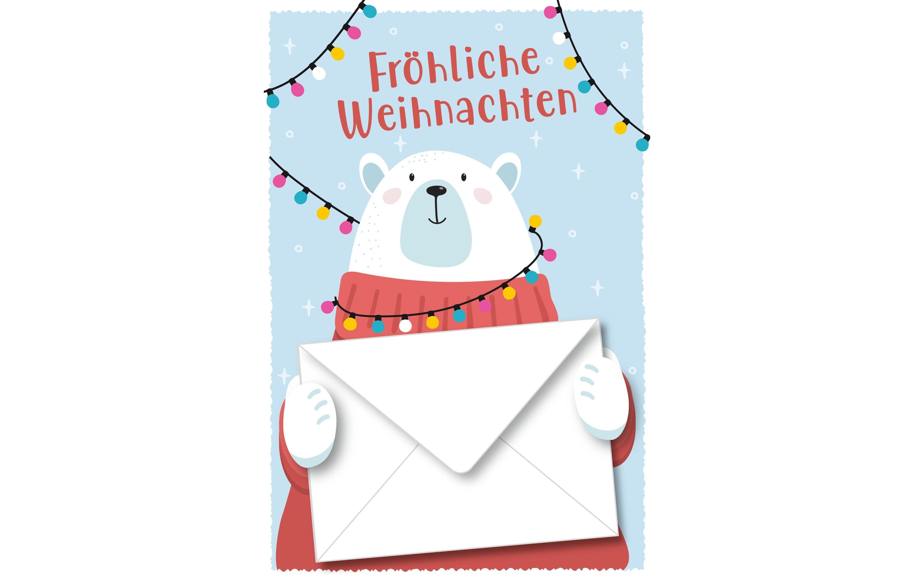 ABC Weihnachtskarte Frohe Weihnachten Format B6, 125x176mm, 1 Stück