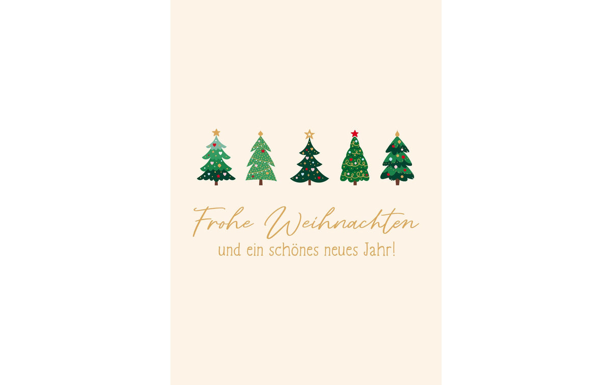 ABC Weihnachtskarten-Set Format A6, 105 x 148 mm, 6 Stück