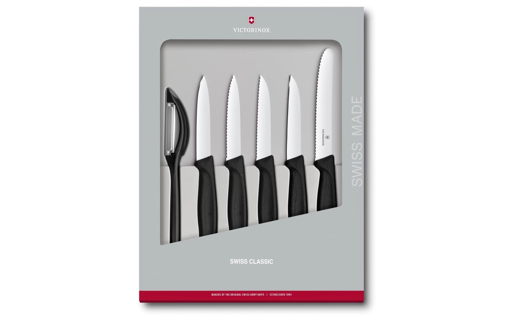 Victorinox Swiss Classic Gemüsemesser Set 6- teilig schwarz, PP Polypropylen