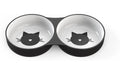 Bubimex Keramiknapf doppelt 2x150ml, schwarz, weiss