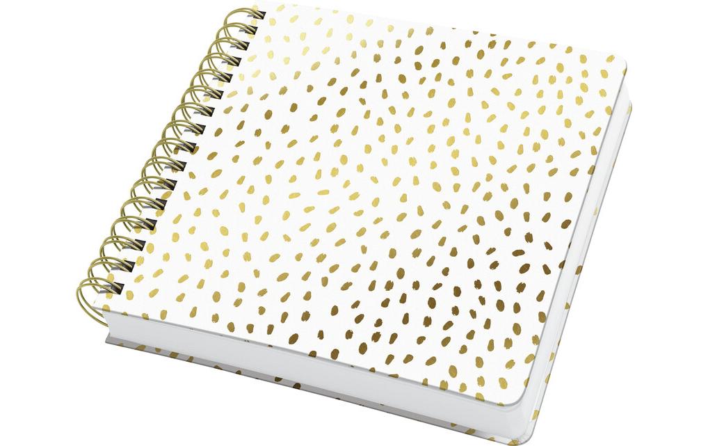 Jolie Spiral-Notizbuch Inspire Golden Rain blanko, 240 Seiten, 120g, 234x215mm