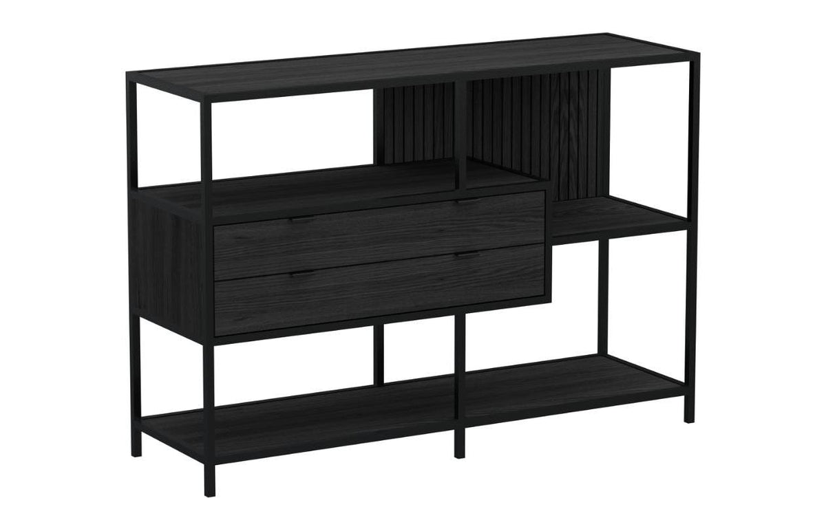 AC Design Regal Seaford Schwarz Metall/Melamin, (WxDxH): 114x35x78 cm