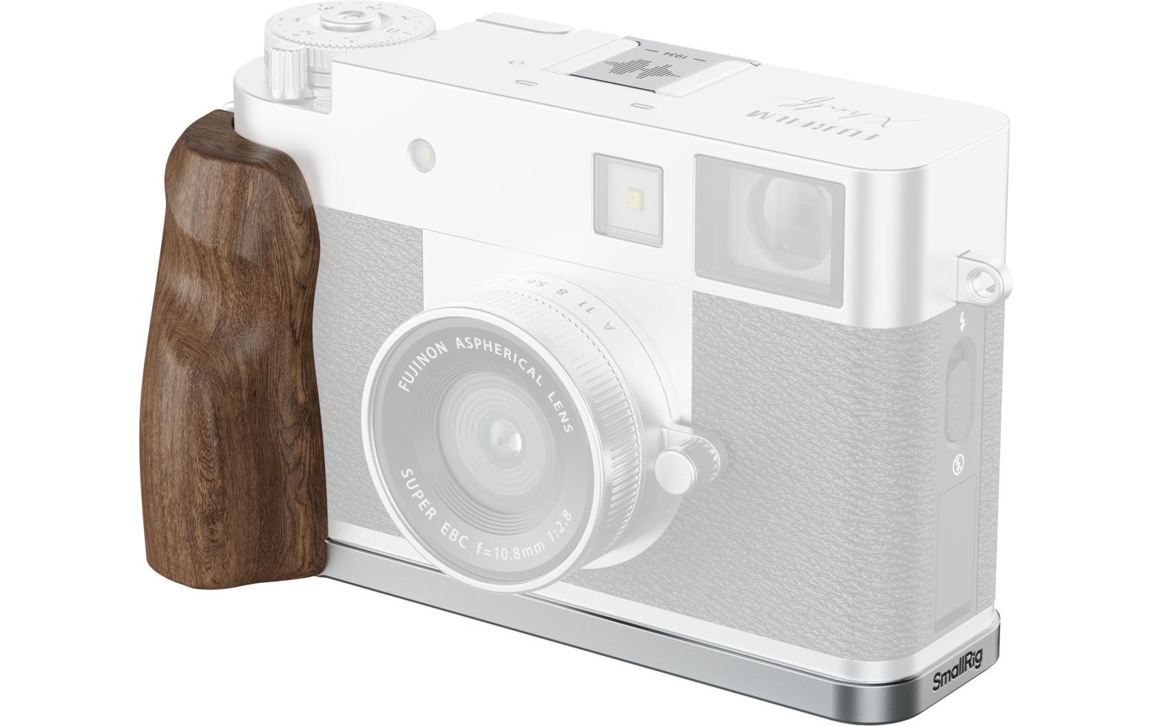 SmallRig L-Shaped Plate with Wooden Handle for FUJIFILM X half (Silver)
