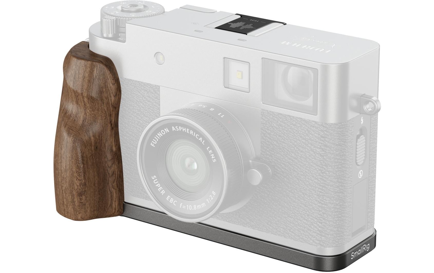SmallRig L-Shaped Plate with Wooden Handle for FUJIFILM X half (Charcoal Silver)