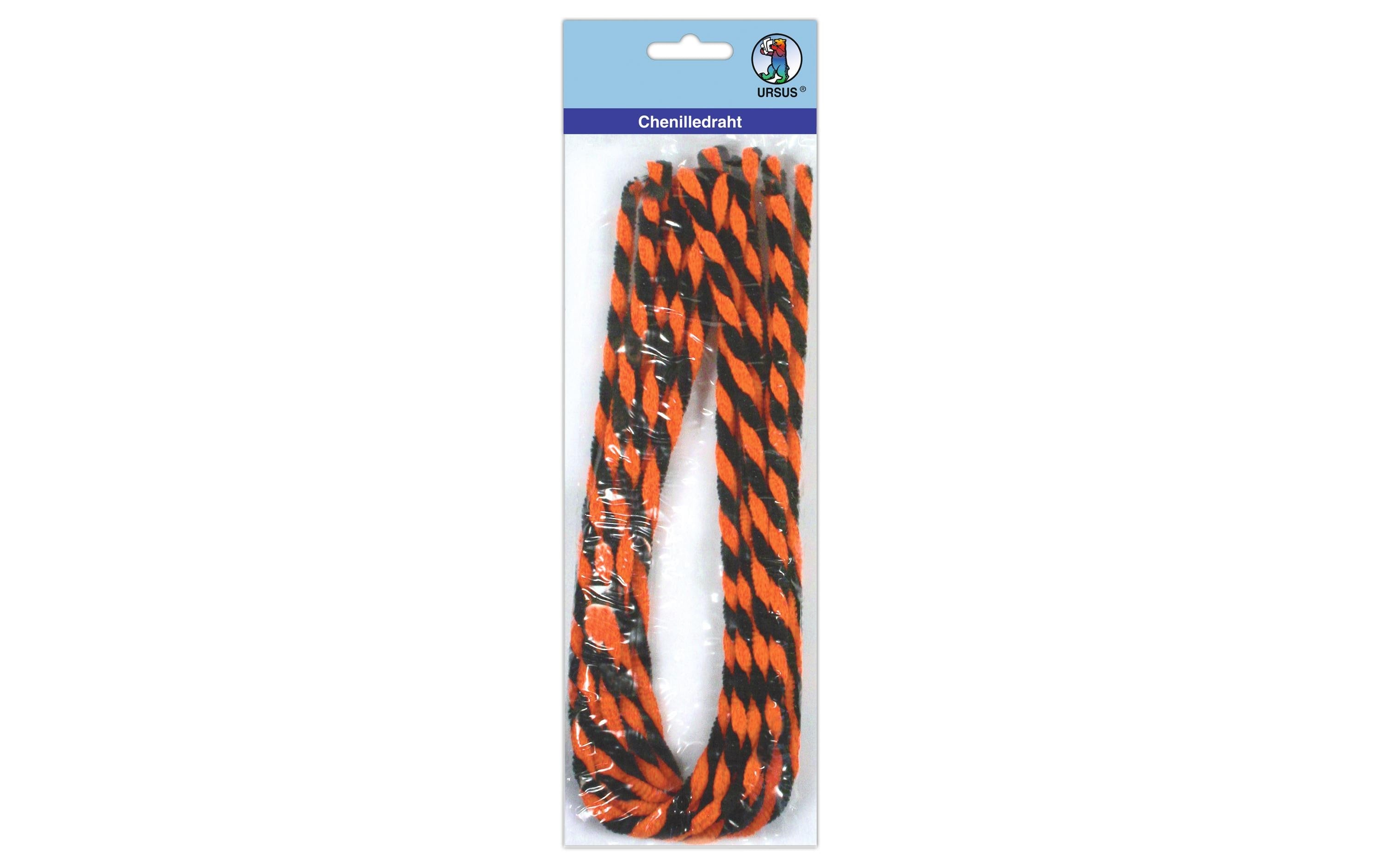Ursus Pfeifenputzer, 10 Stk orange/schwarz, 9mm