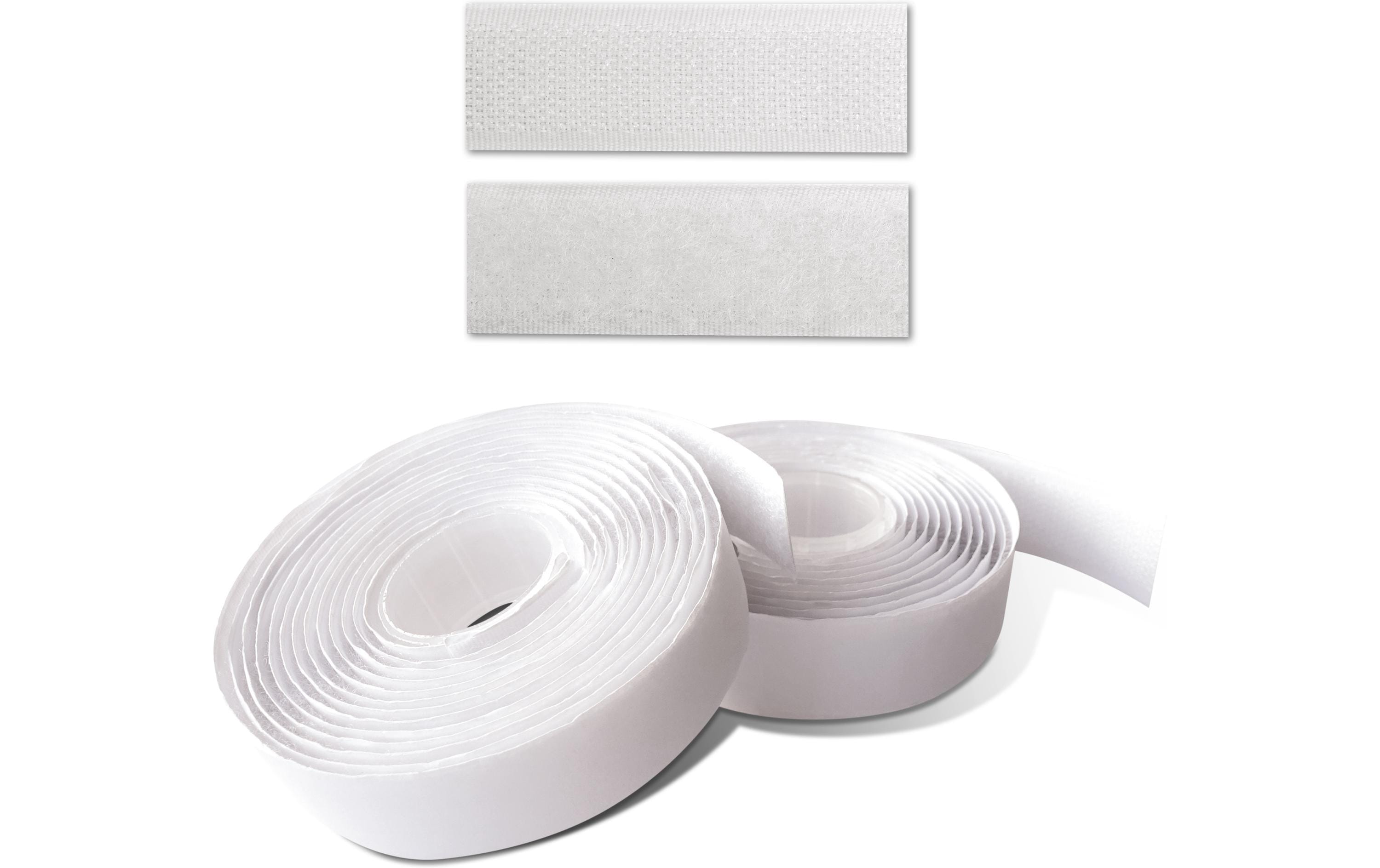 URUS Klettband 3 x 20mm selbstkelebend, weiss