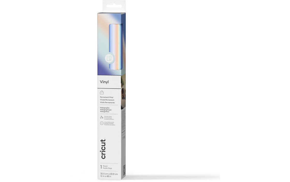 Cricut Vinylfolie Holographisch Blau 1 Rolle à 30.5 x 122 cm, permanent