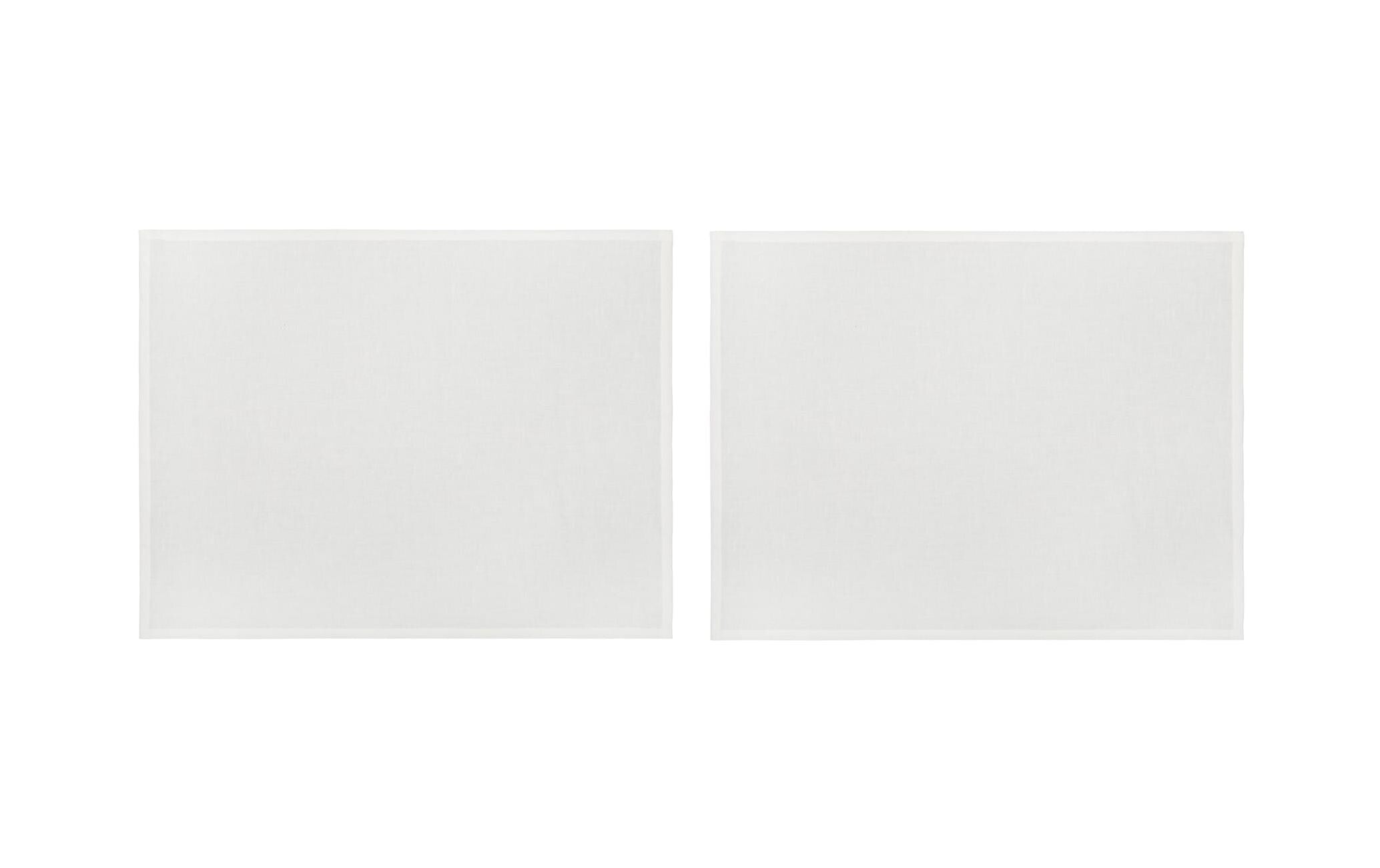 Tischset Tolosa - Weiß - 2er-Set - 38x50 cm OEKO-TEX® 100, 50/50% Leinen,  Baumw., 60C
