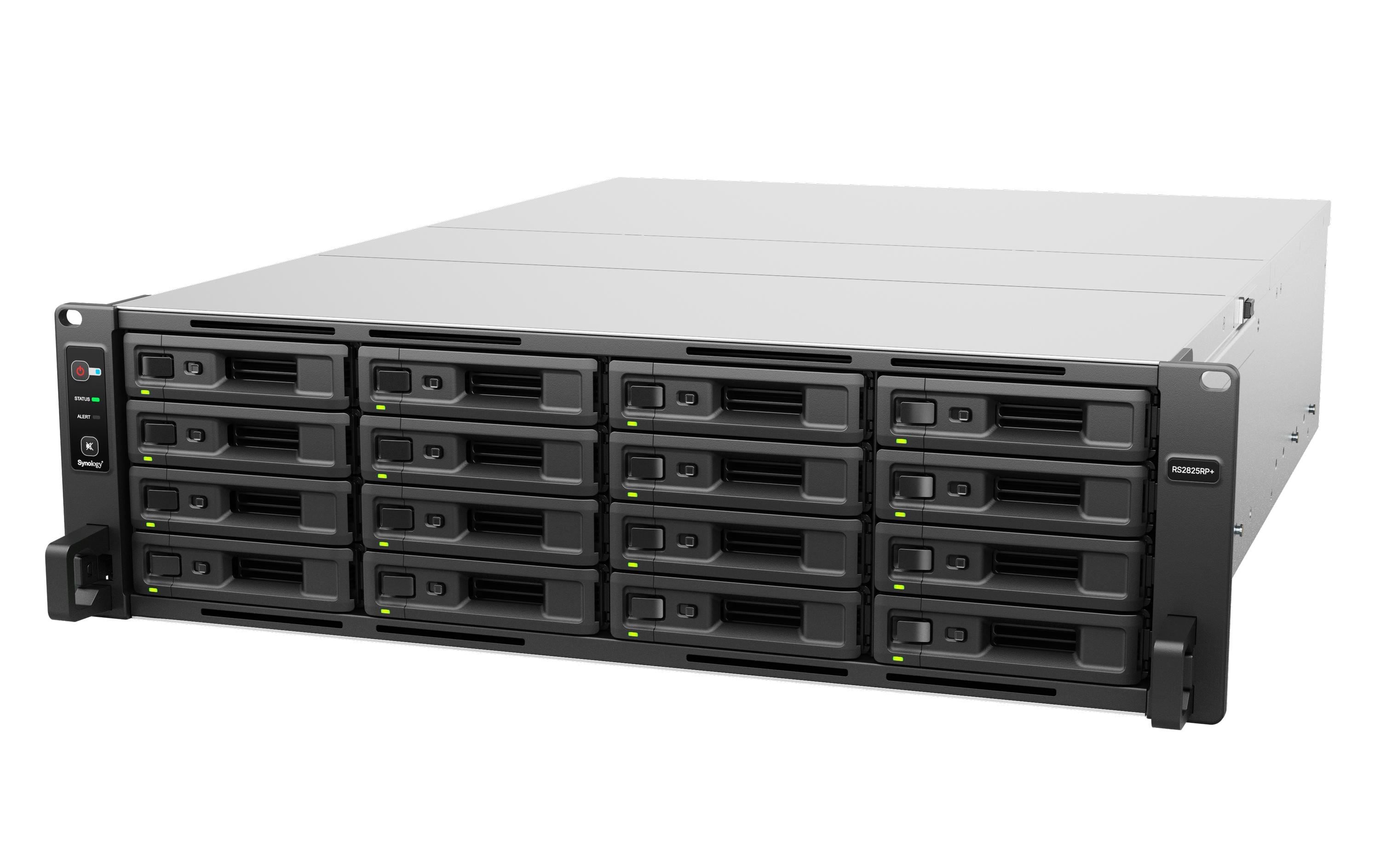 Synology RS2825RP+, 16-bay NAS AMD Ryzen V1780B, 8GB DDR4