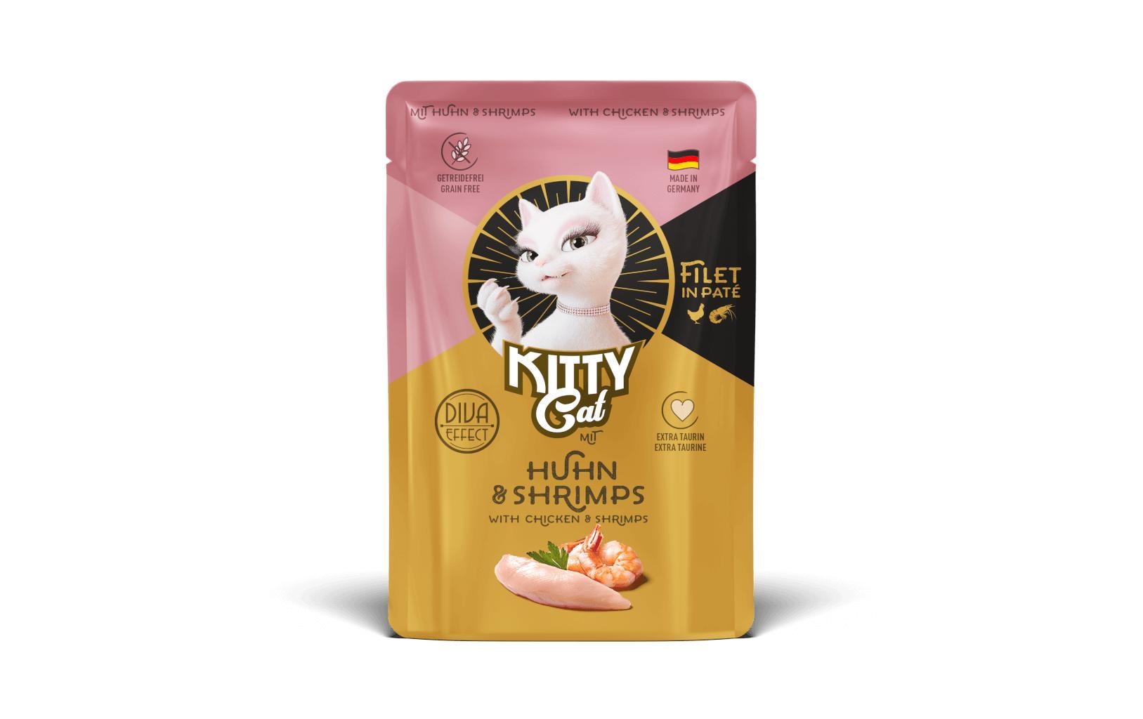 KittyCat Filét Paté Pouch Huhn, Shrimps 85 g