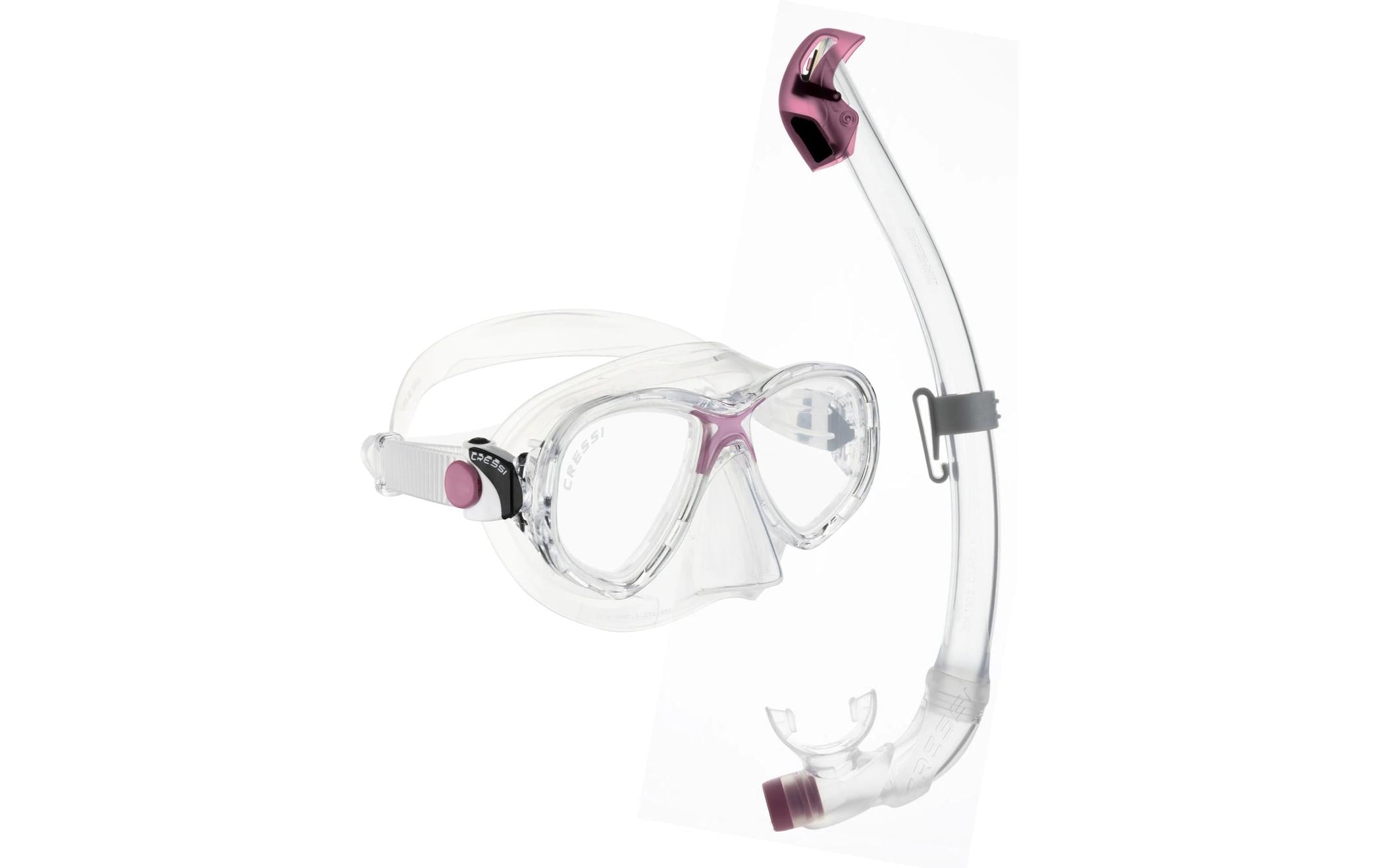 CRESSI MAREA JUNIOR + SEAL DRY JUNIOR COMBO CLEAR/PINK